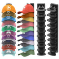 Black hat organizer with two vertical rows of cap holder hooks, 20 per row