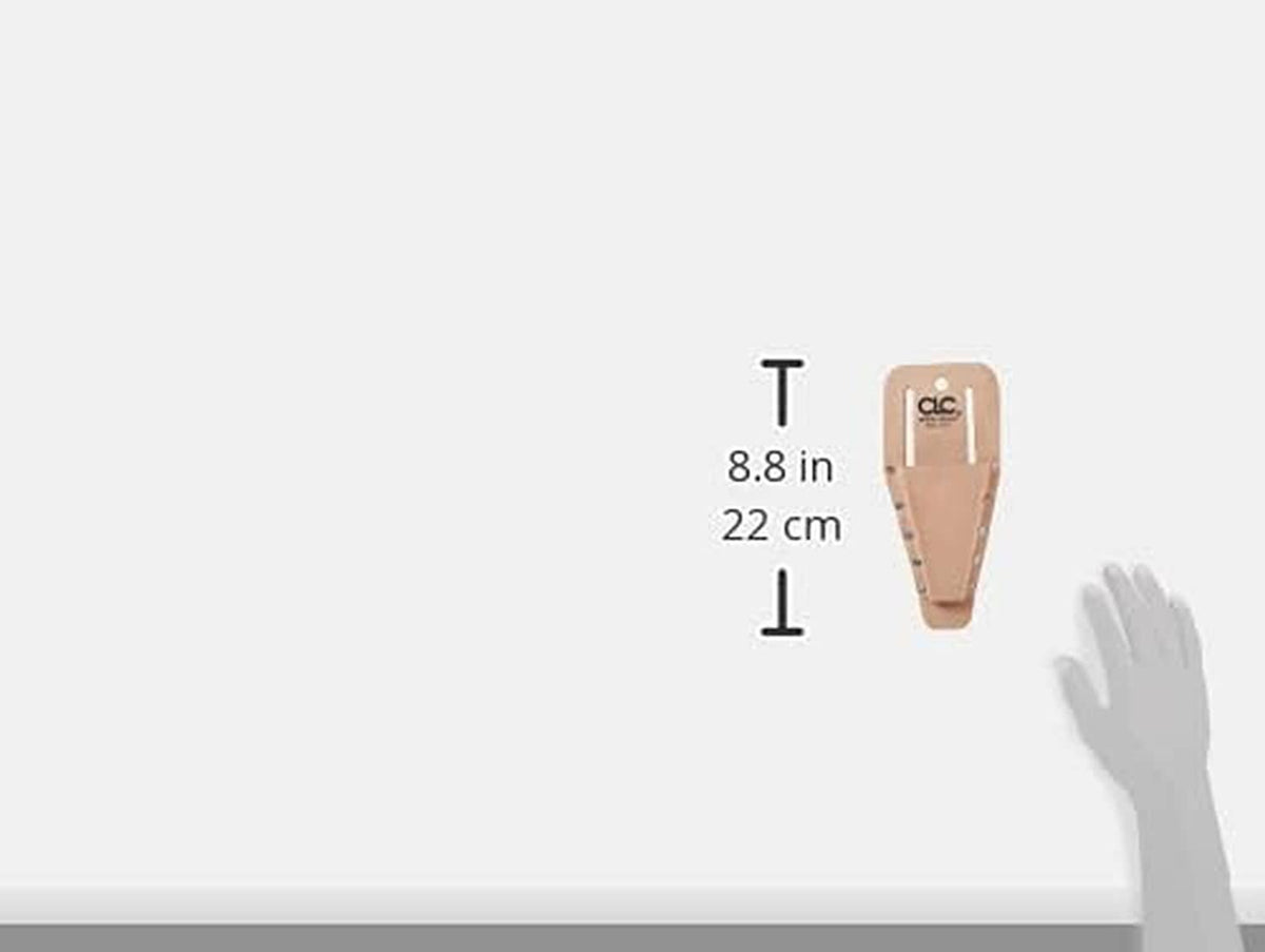 Tan pliers tool holder size shown with 8.8 in length, CLC logo