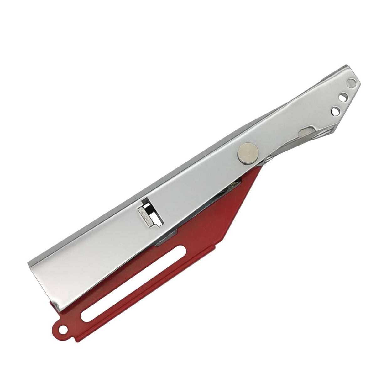 Red and silver metal torch striker lighter with striker wheel window