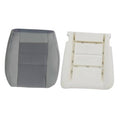 Front driver side seat cover, flint gray cloth with foam backing and panel seams