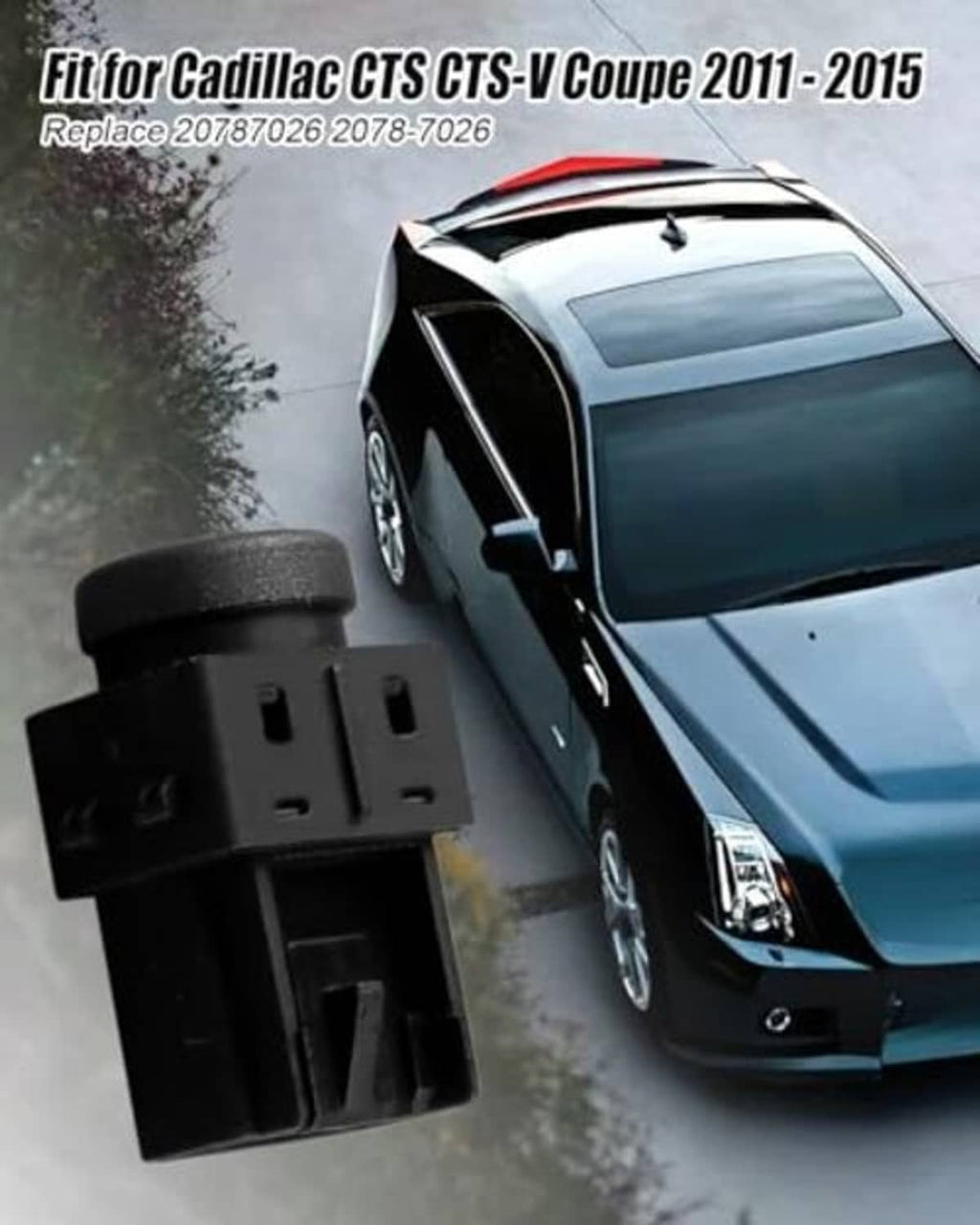 Door lock switch connector, black plastic body for front left and right door locks