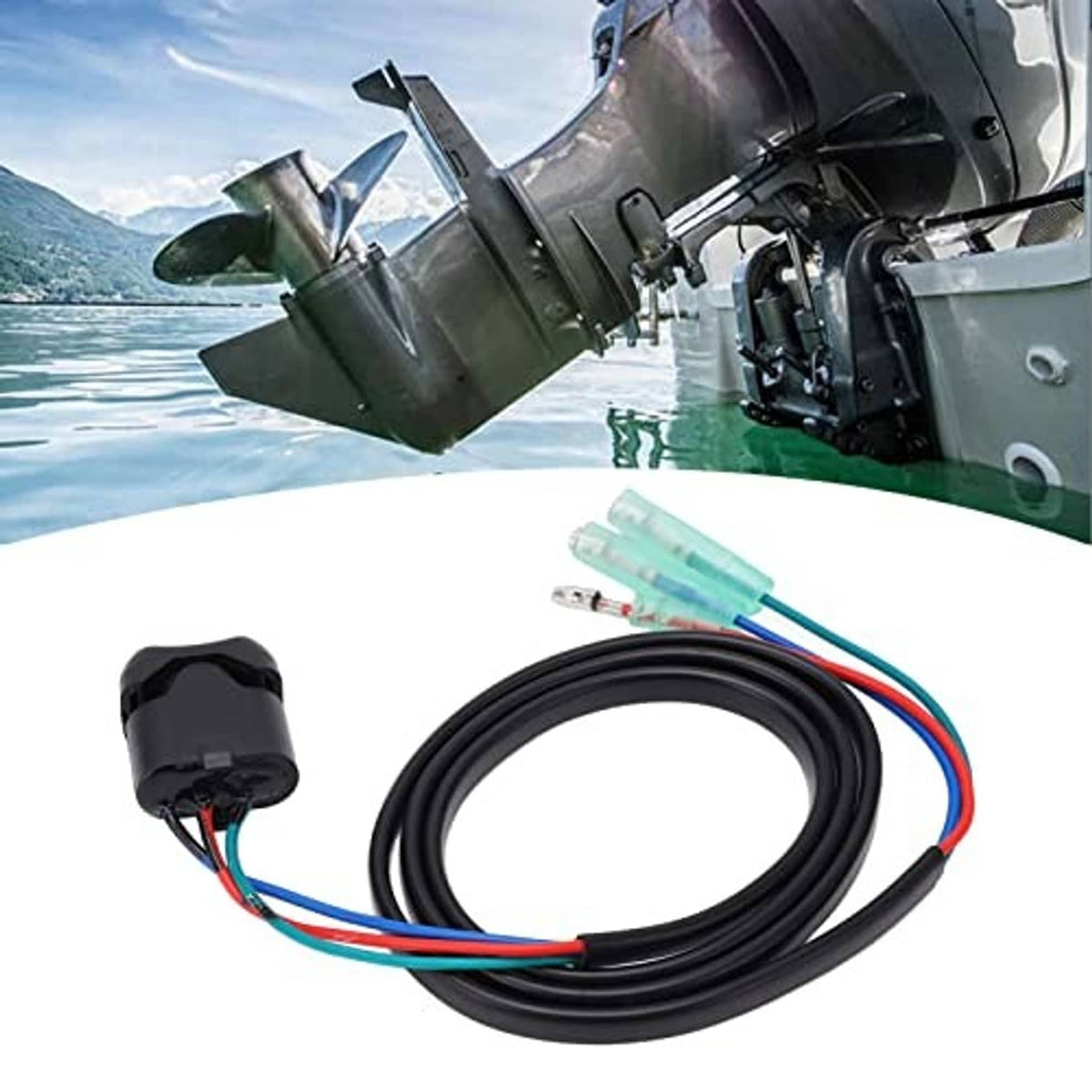 Tilt switch replacement cable set with black connector and green terminals