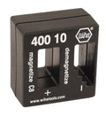 Wiha magnetizer/demagnetizer block, black with magnetize and demagnetize slots