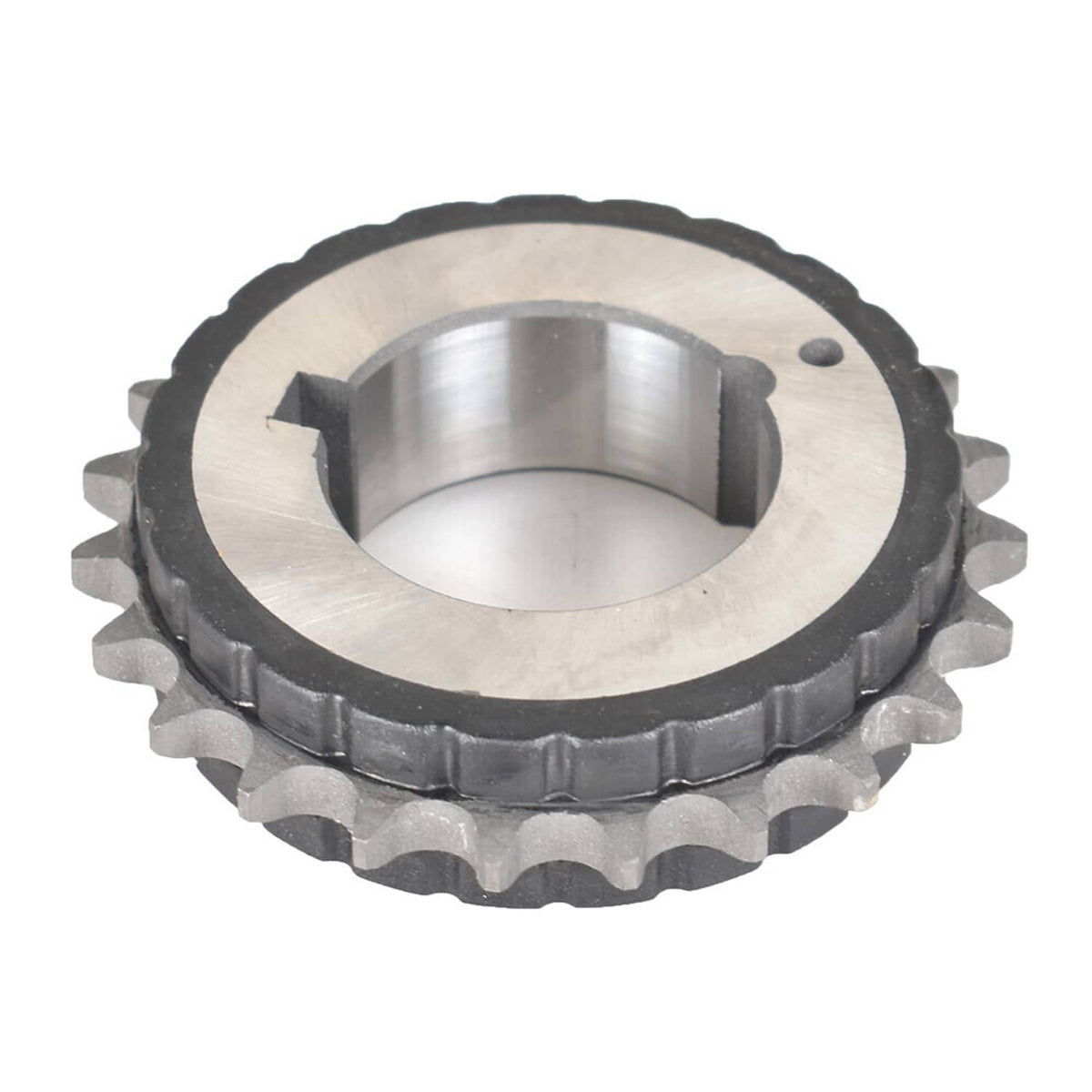 Metal timing chain sprocket gear with machined center hub