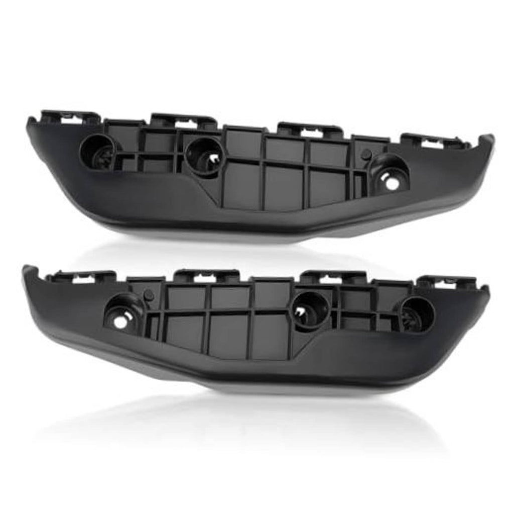 Black front bumper bracket, driver and passenger side pair with mounting tabs