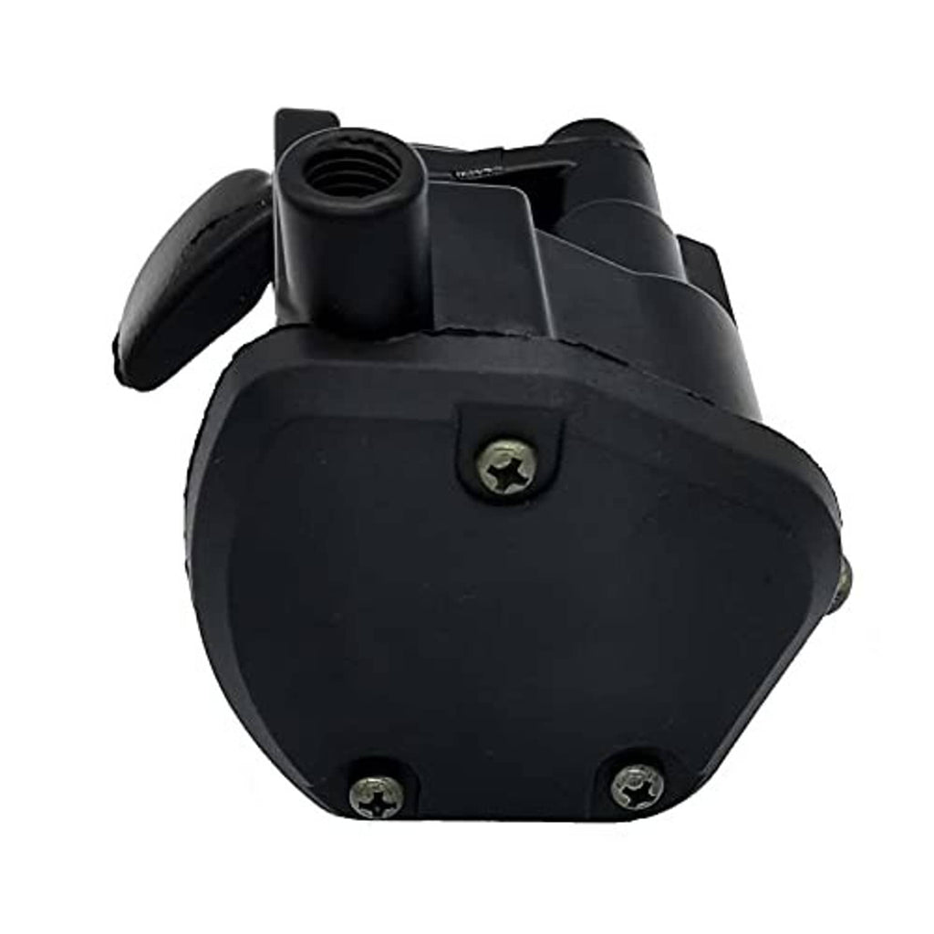 Black circular throttle control housing with mounting screws and inlet opening