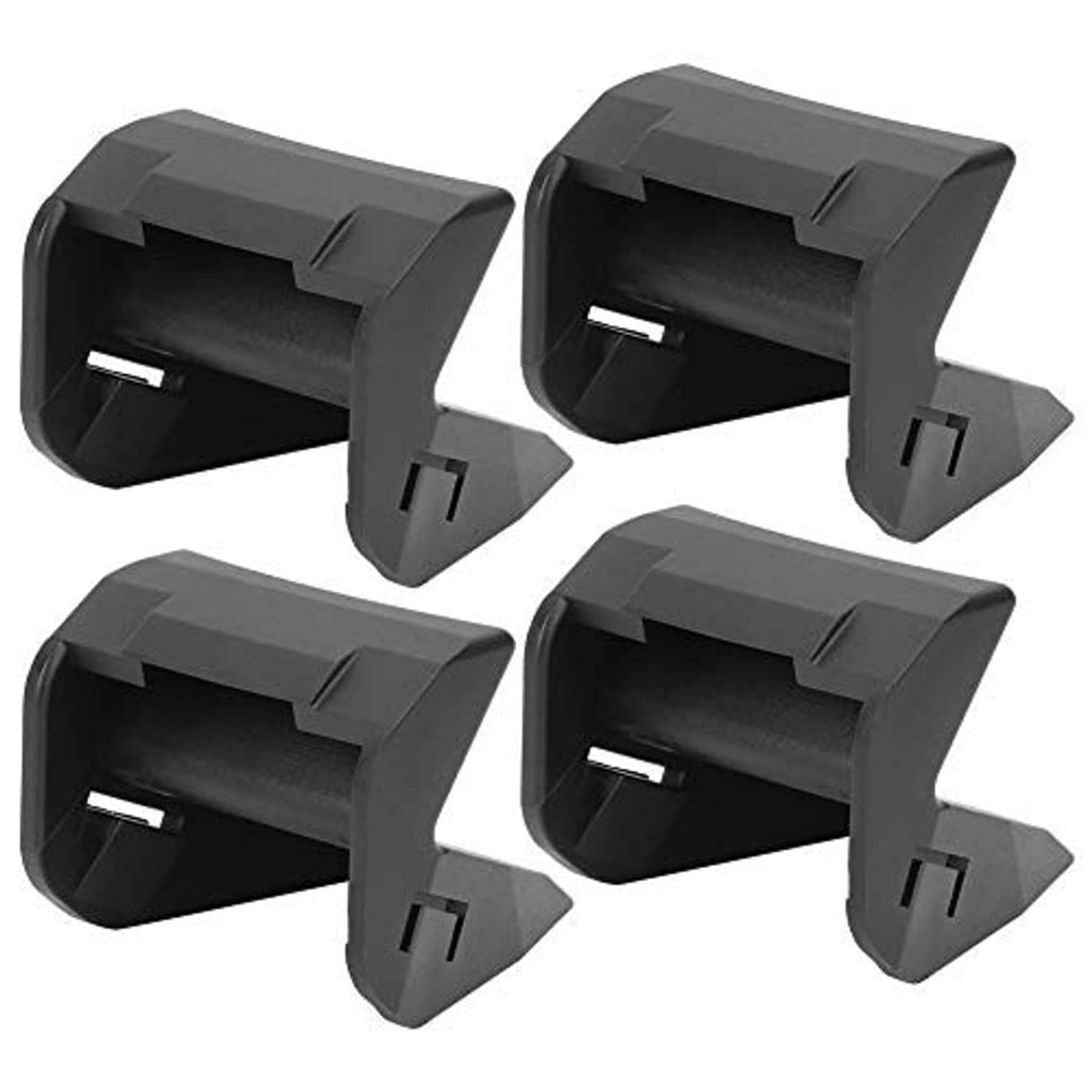 Set of 4 gray jaw protectors, close-up view of inner cavity and base tabs