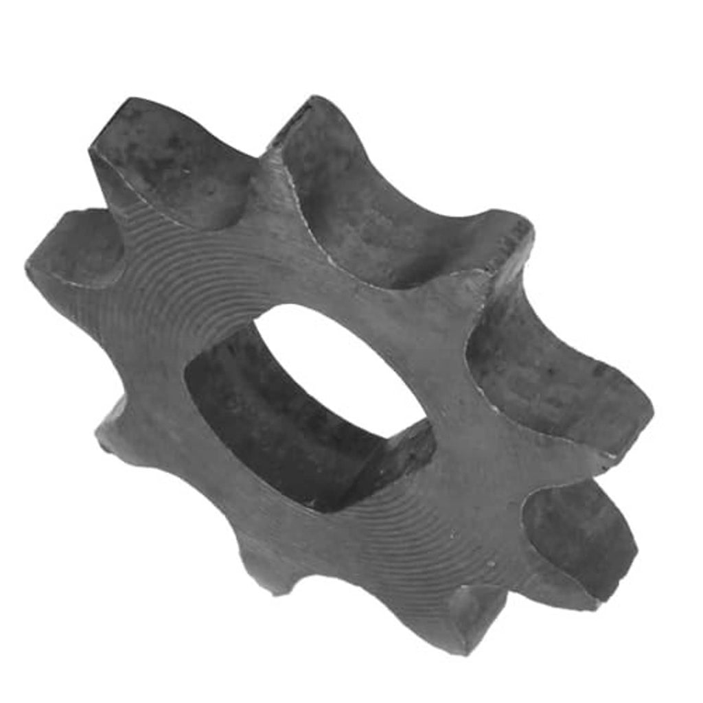 Dark gray 9-tooth motor chain sprocket with star teeth and center cutout