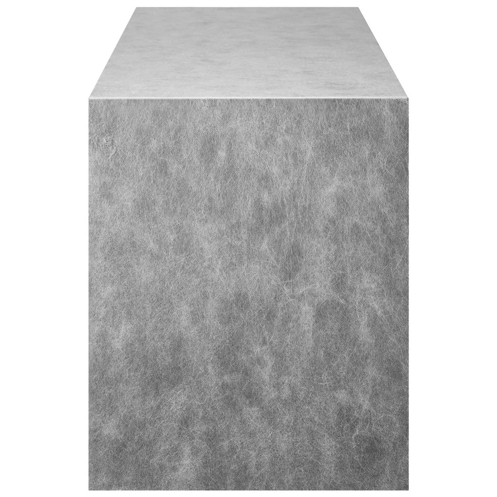 Gray rectangular shower bench seat board with flat top and textured finish