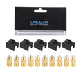 Silicone heating block covers and brass nozzles set, black rubber socks and gold tips