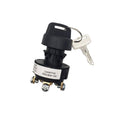 Ignition switch with keys, black body and metal mounting screws