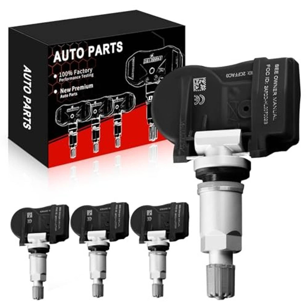 Multiple tire pressure sensors and one larger sensor with black housings