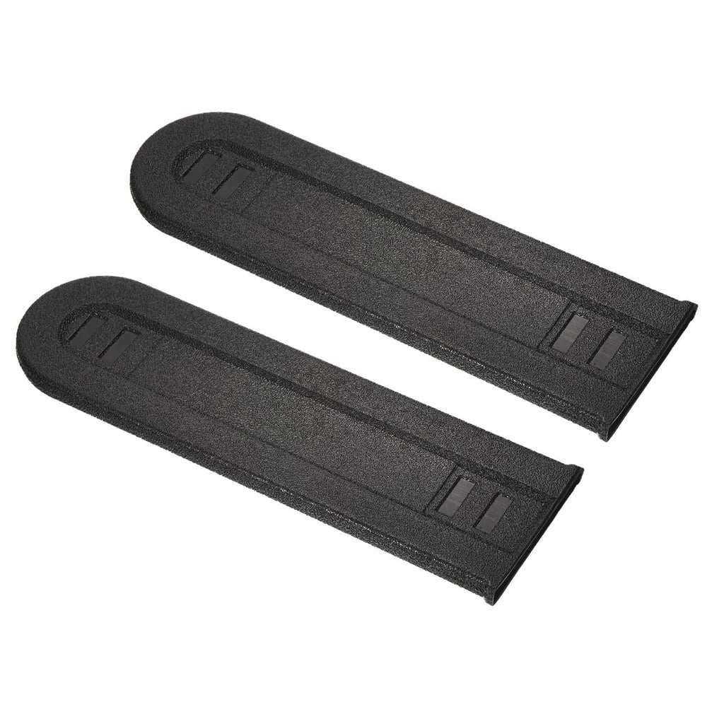 Black plastic chain saw bar cover set of 2, padded protective sheath