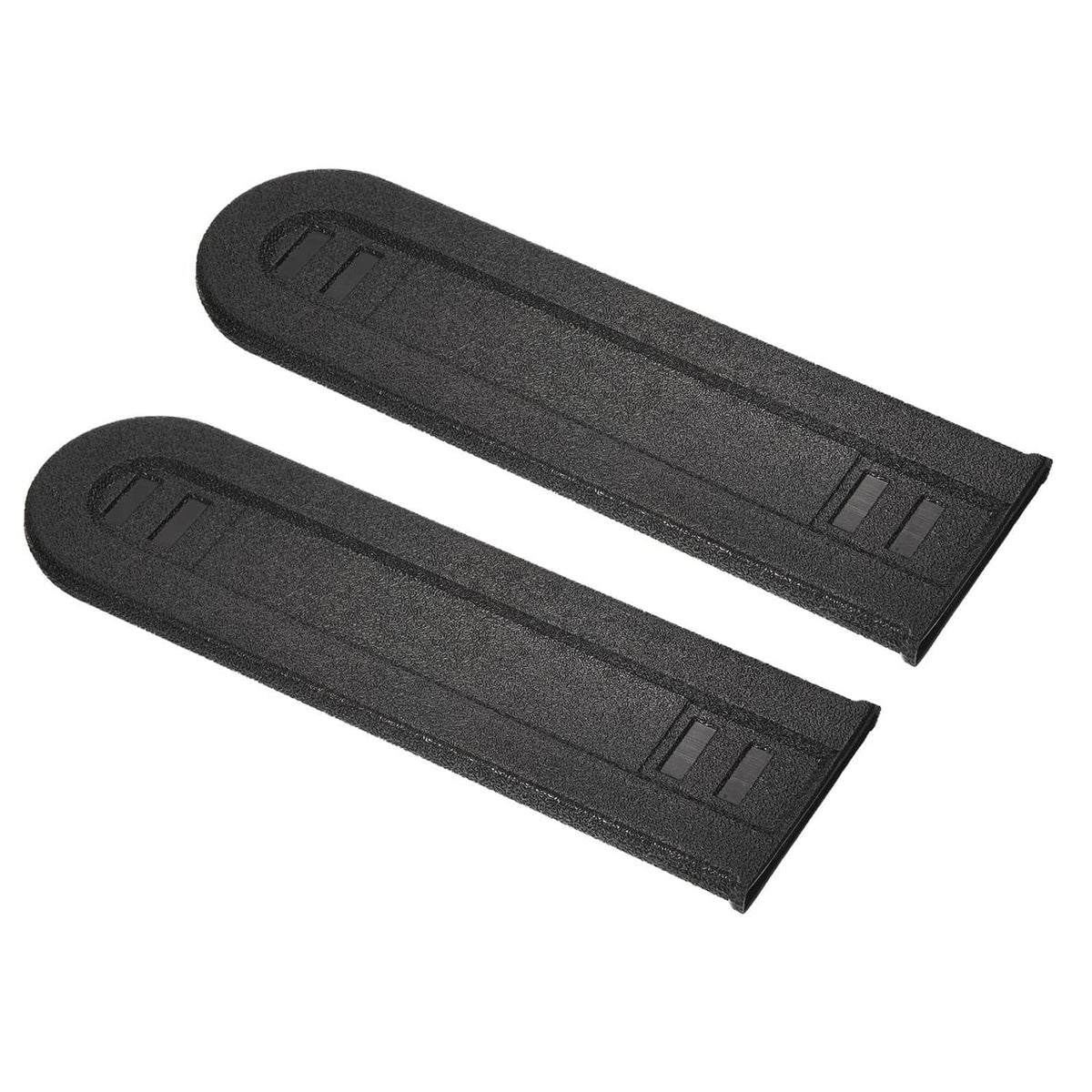 Black plastic chain saw bar cover set of 2, padded protective sheath