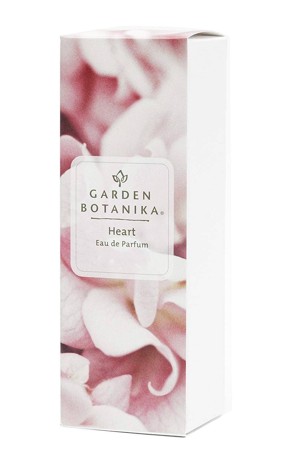 Garden Botanika Heart Eau de Parfum box with rose-themed design