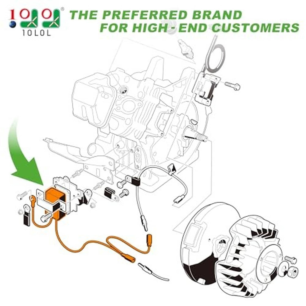 Rev limiter installation illustration showing wiring harness and module connection