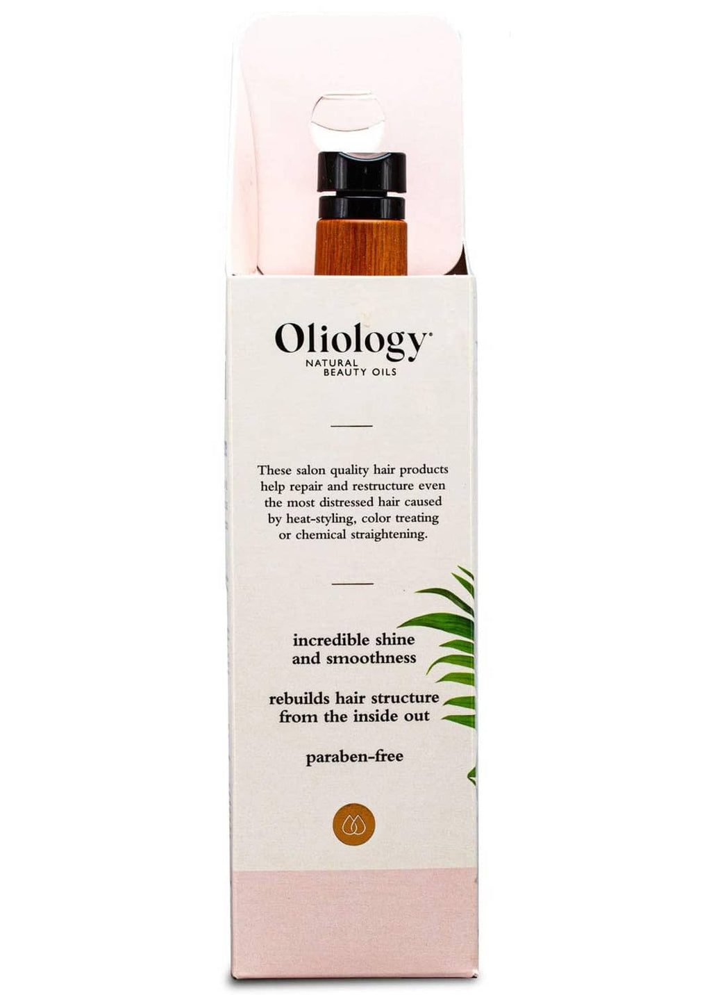 Oliology Coconut Oil duo pack carton with shampoo & conditioner bottle inside