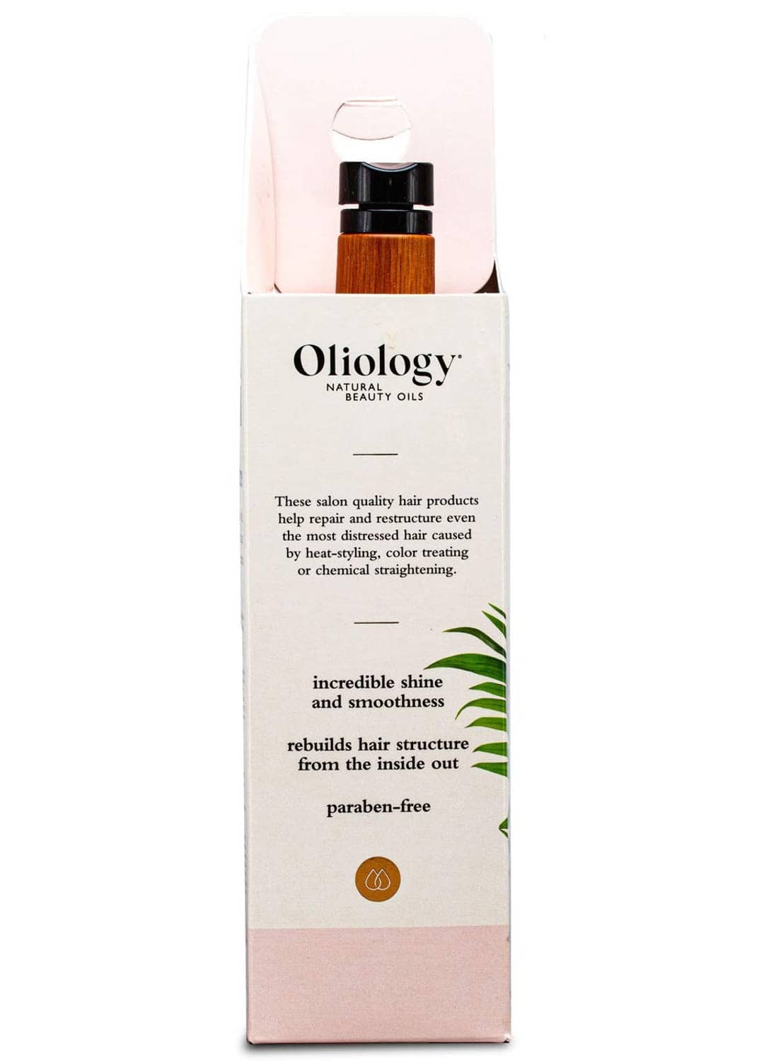 Oliology Coconut Oil duo pack carton with shampoo & conditioner bottle inside
