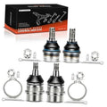 4-piece front upper and lower ball joint kit with mounting hardware and boots
