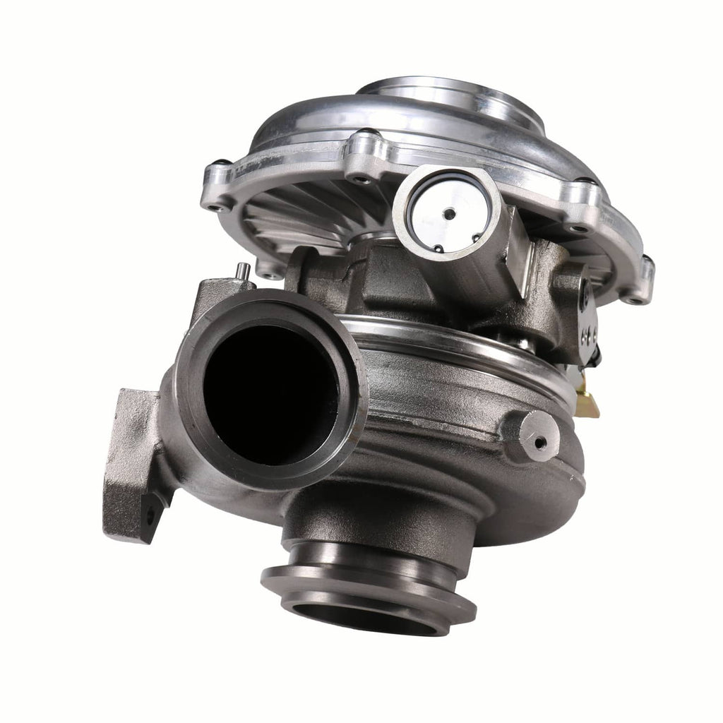 Turbocharger with circular compressor opening and inlet flange plate