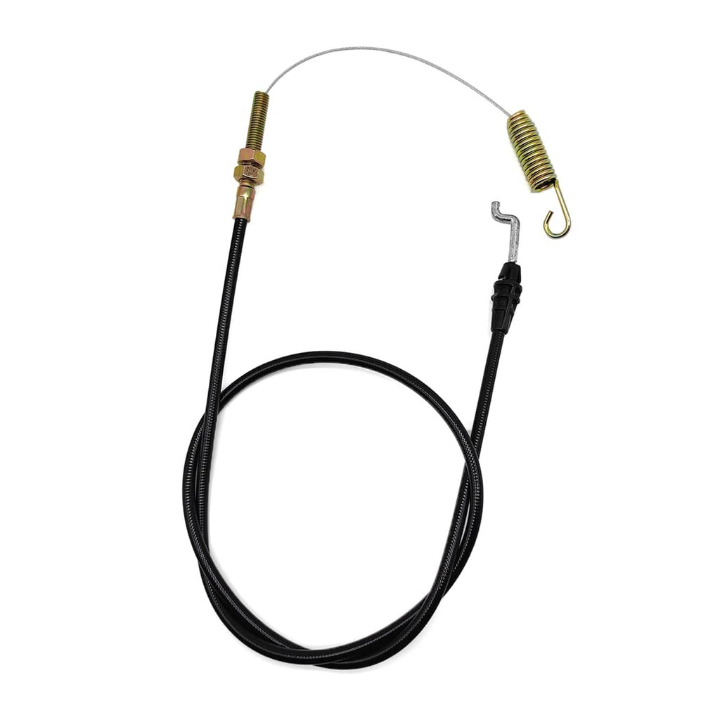 Black traction cable with spring tensioner and hook-style throttle clips