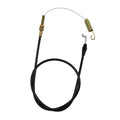 Black traction cable with spring tensioner and hook-style throttle clips