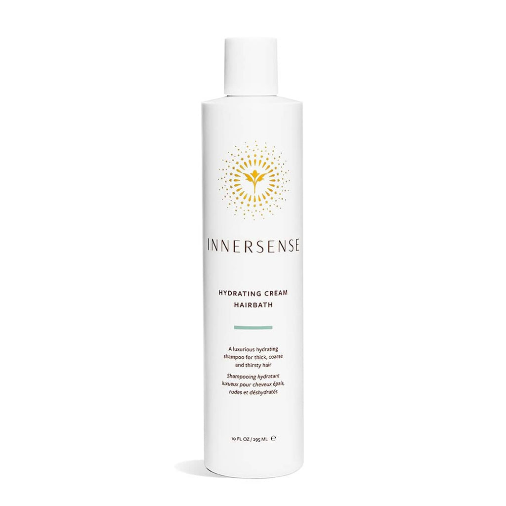 INNER SENSE hydrating hairbath shampoo bottle with white cap and label