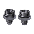 Black AN ORB O-ring adapter fitting, male to male flare, 2-pack