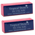 Mini 4-way nail buffer block in pink and dark navy rectangular case