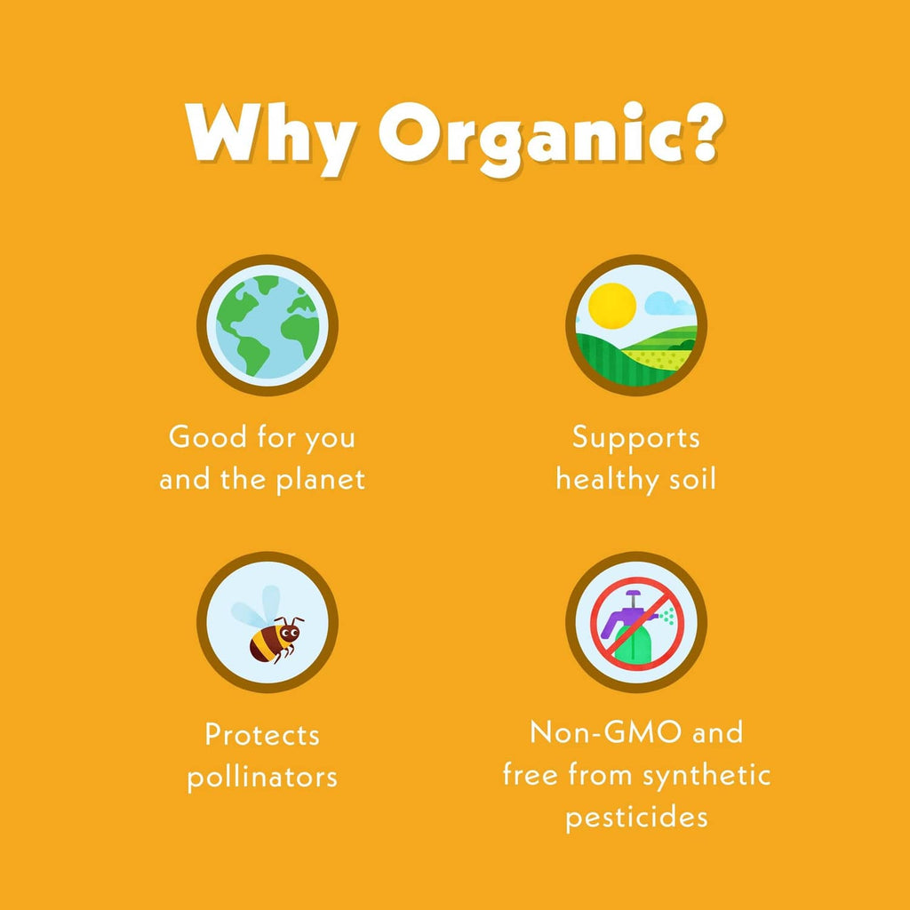 Why organic feature graphic for organic toddler banana soft baked bars.