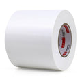 White duct tape roll, 5-inch wide industrial adhesive tape with core label.