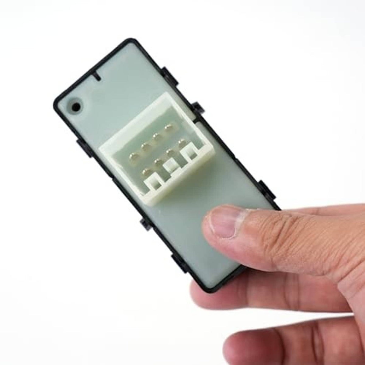 Power window switch with exposed connector and pale circuit board side