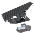 Black accelerator pedal with position sensor, ribbed footplate and sensor module