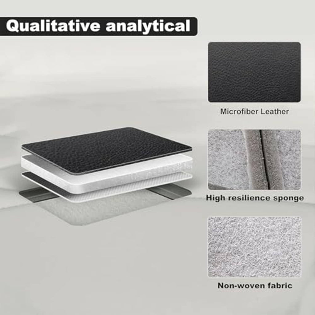 Black microfibre leather front seat bottom cover with high-resilience sponge backing