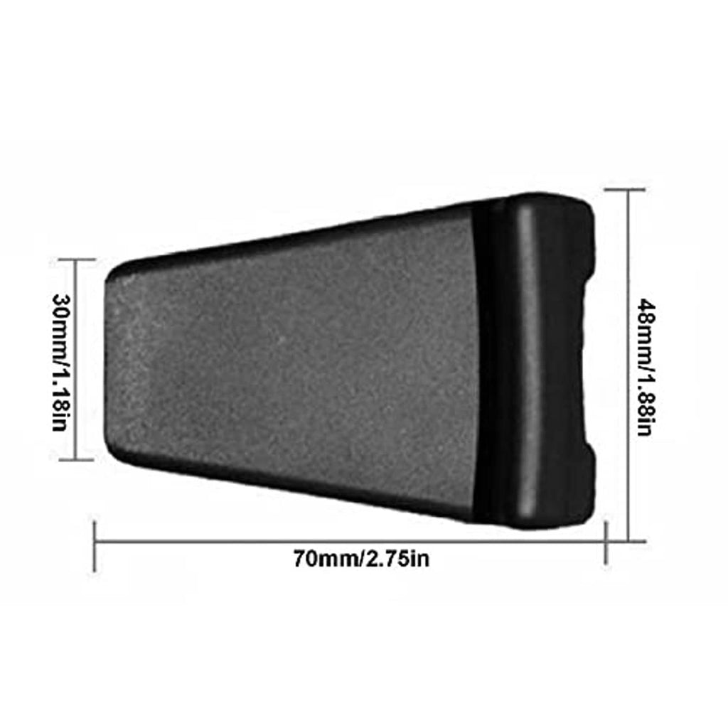 Black rim clamp jaw cover pad, 70mm wide x 48mm high x 30mm deep