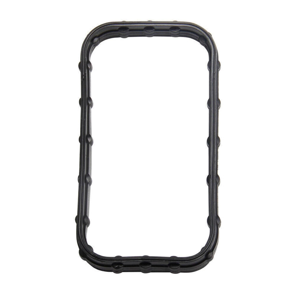 Black rectangular fuel rail gasket/seal with corner fastener bumps