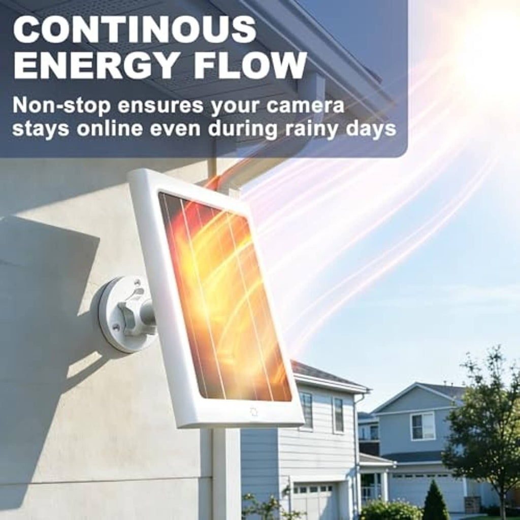 Solar panel on outdoor wall with connected light, angled for daylight charging