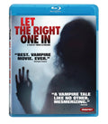 Blu-ray case for Let the Right One In, blue with movie title and slogan
