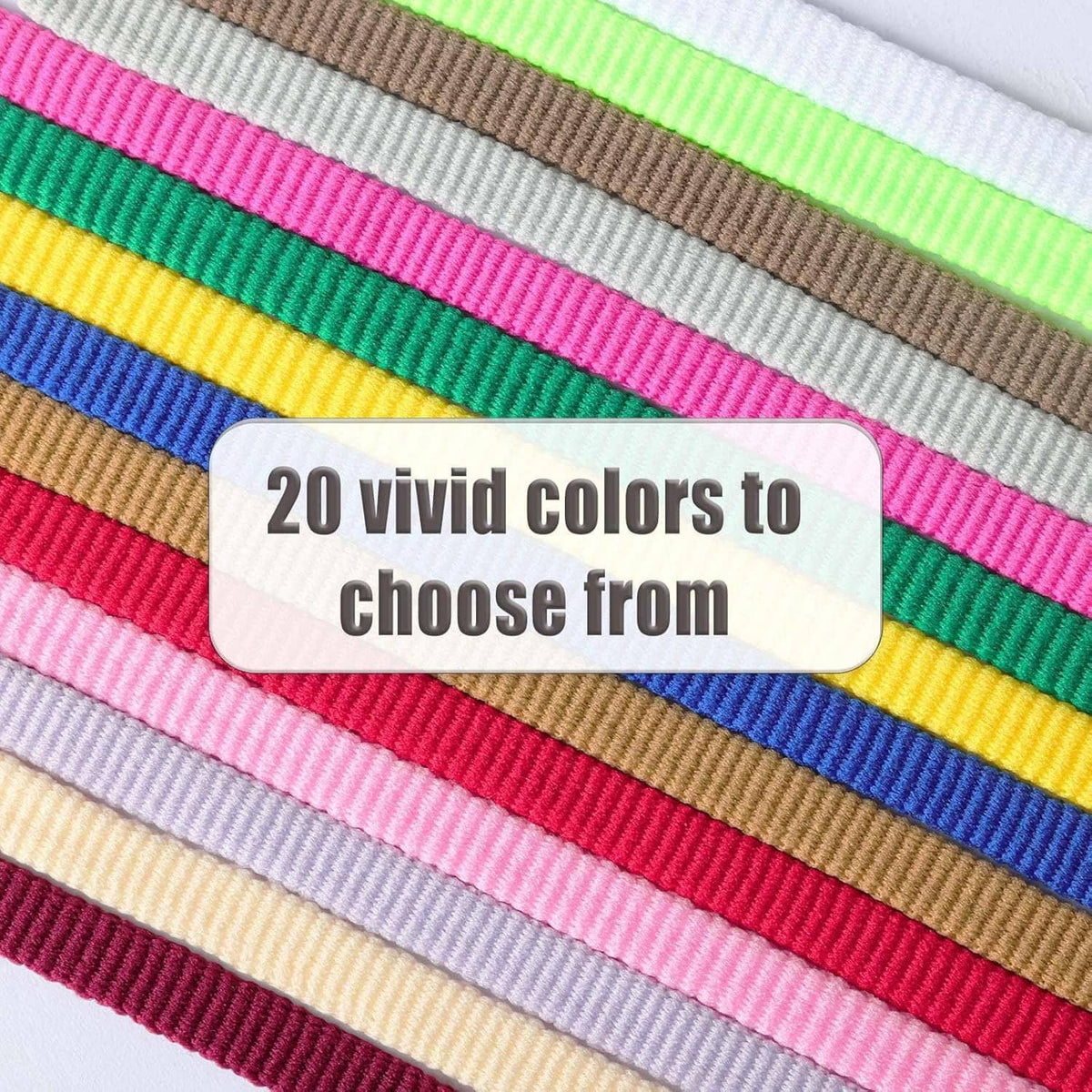 Colorful flat shoelaces with multiple vibrant stripes in assorted colors