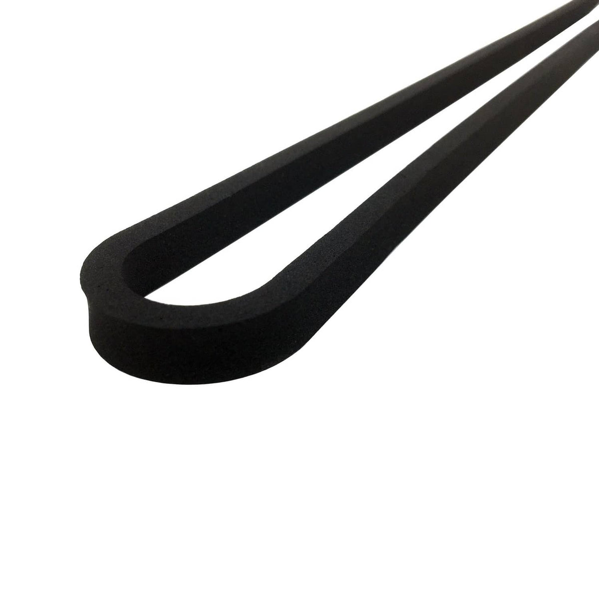 Black rubber vacuum sealer gasket strip with raised seal profile