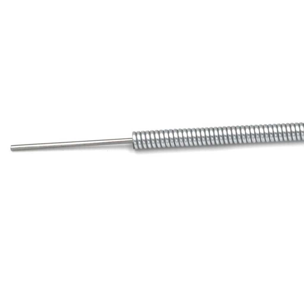 Choke cable inner spring rod and silver wire conduit end