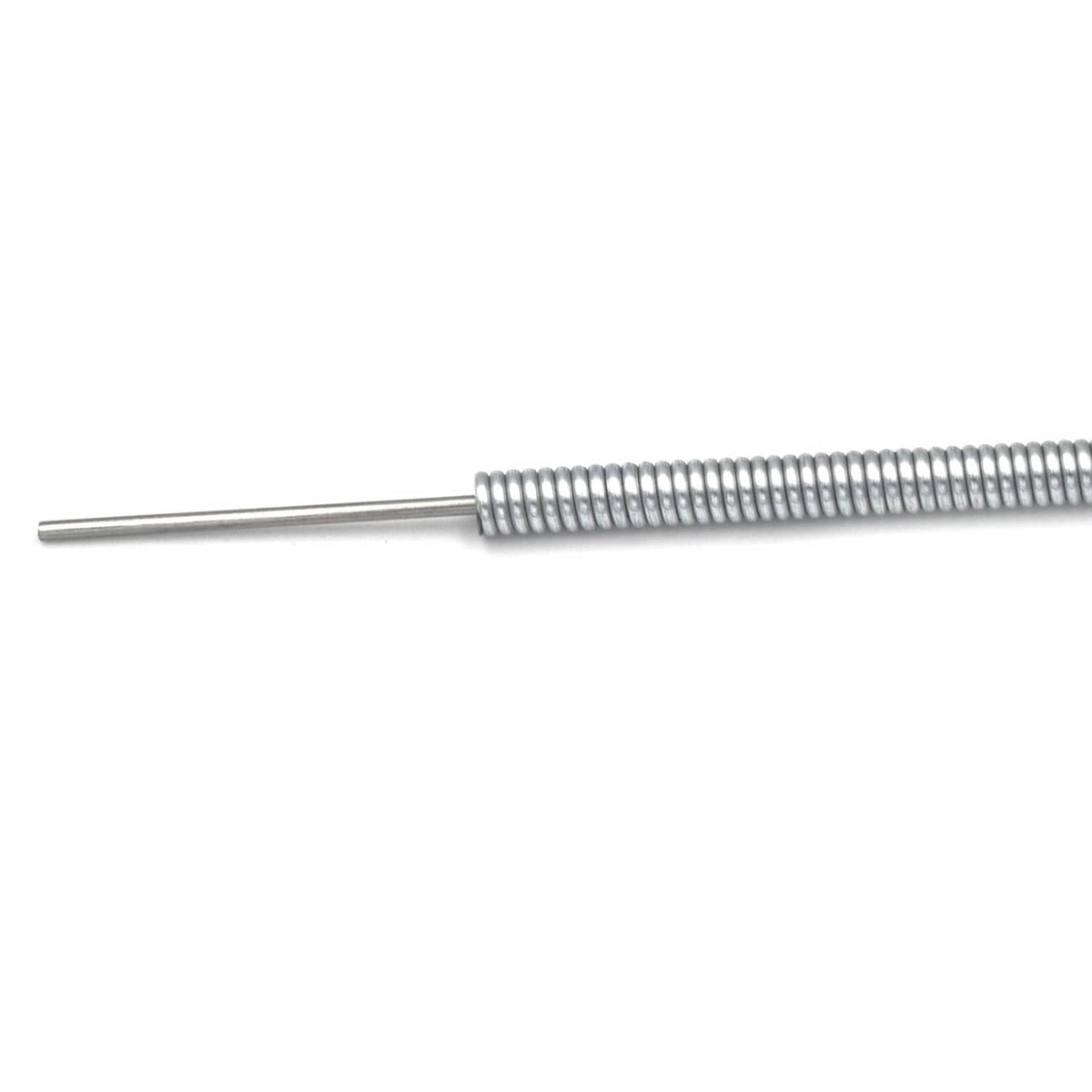 Choke cable inner spring rod and silver wire conduit end