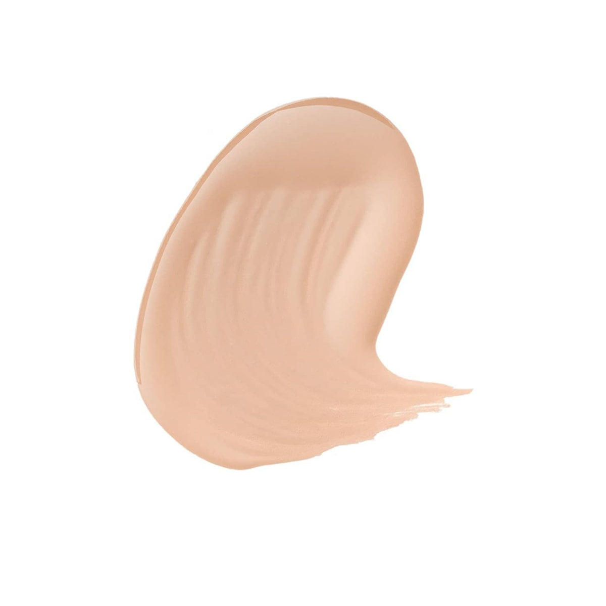 Porcelain beige liquid foundation swatch smear on blank background