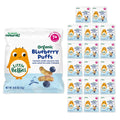 Organic blueberry puffs snack pouch multipack for babies, 12g net weight