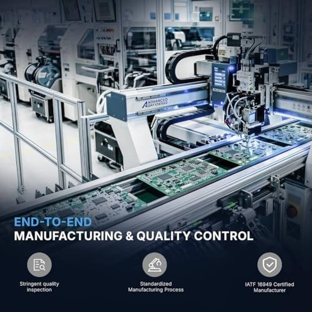 Manufacturing and quality control infographic for power window switch component