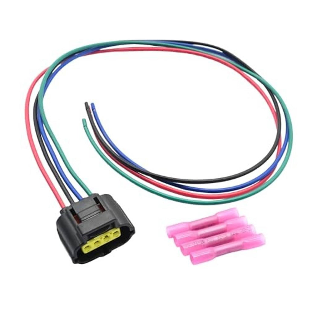 Throttle body connector kit with multicolor leads and pink splice terminals