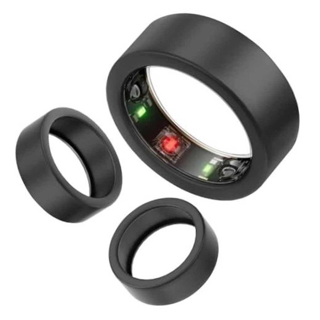 Black silicone Oura Ring protector cover, S size, with open ring design