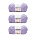 Lavender Bernat Softee Baby yarn skeins, three-pack bundles