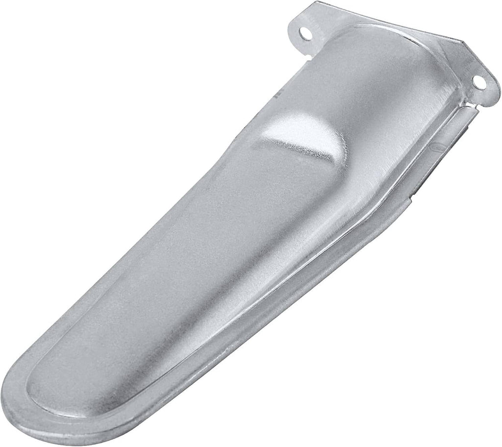 Silver burner head cover with mounting holes