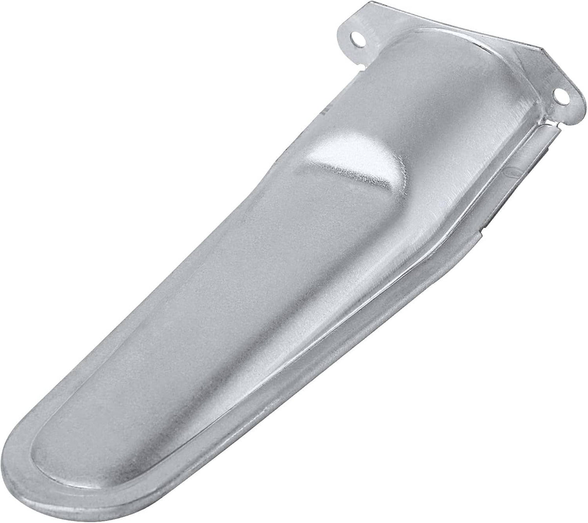 Silver burner head cover with mounting holes